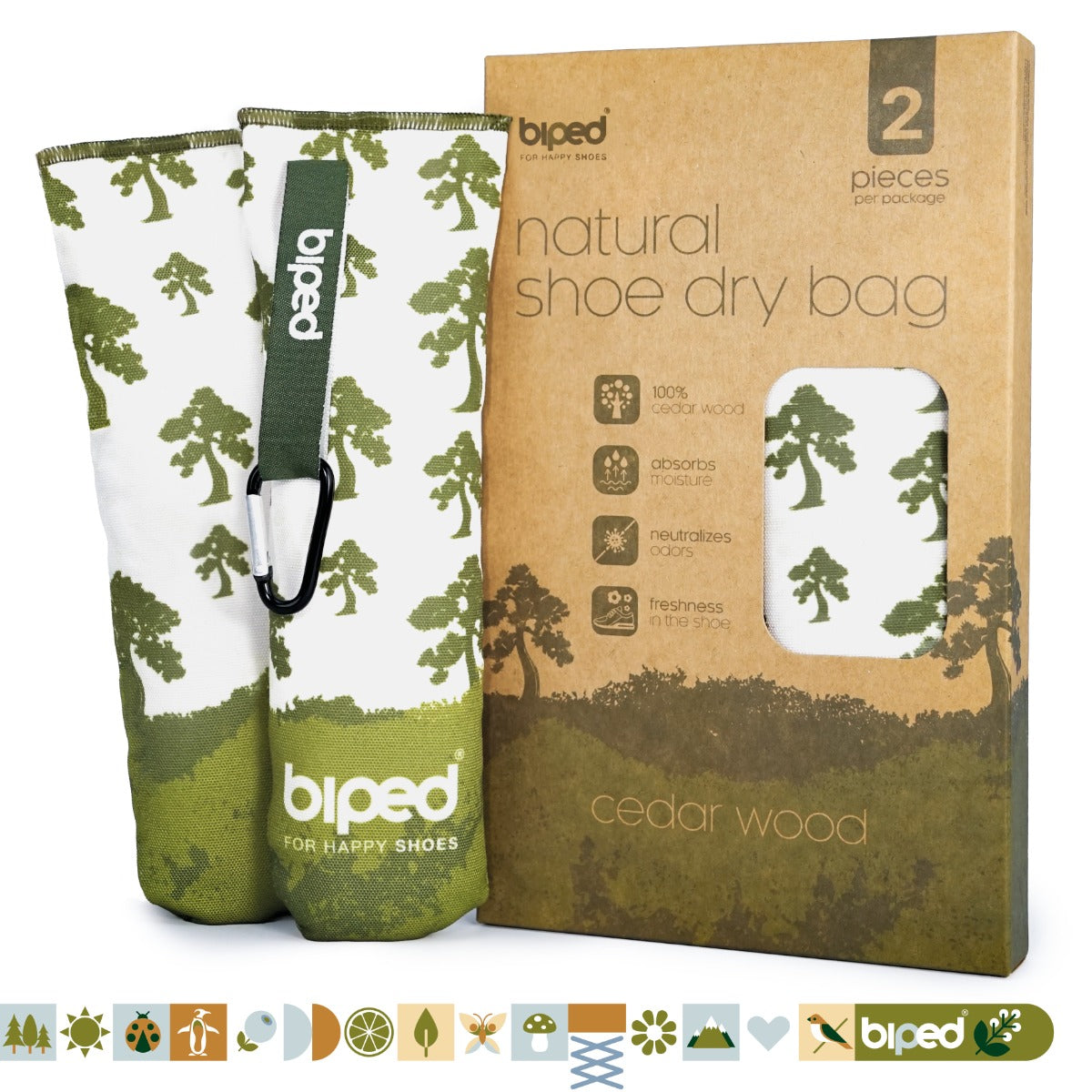 biped natural Schuhkissen aus Zedernholz z2927