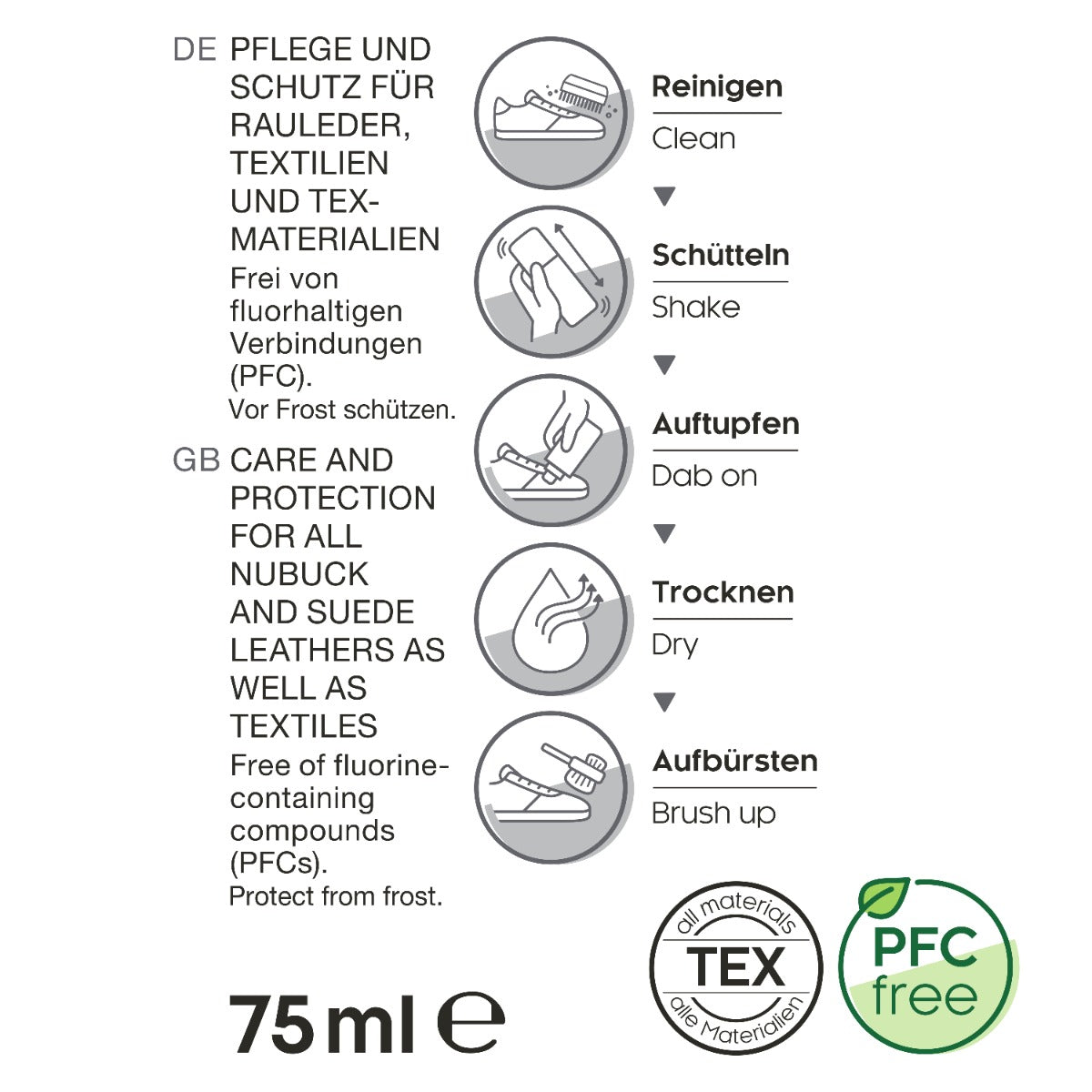 biped Rauleder Pflege zur Farbauffrischung und Imprägnierung - Velours Nubuk Pflege Stick 75 ml z2790