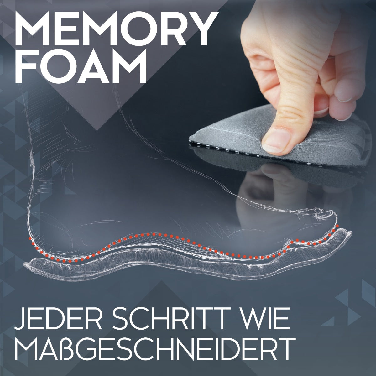 biped MEMORY TECH - Premium Memory Foam Einlegesohlen z2934
