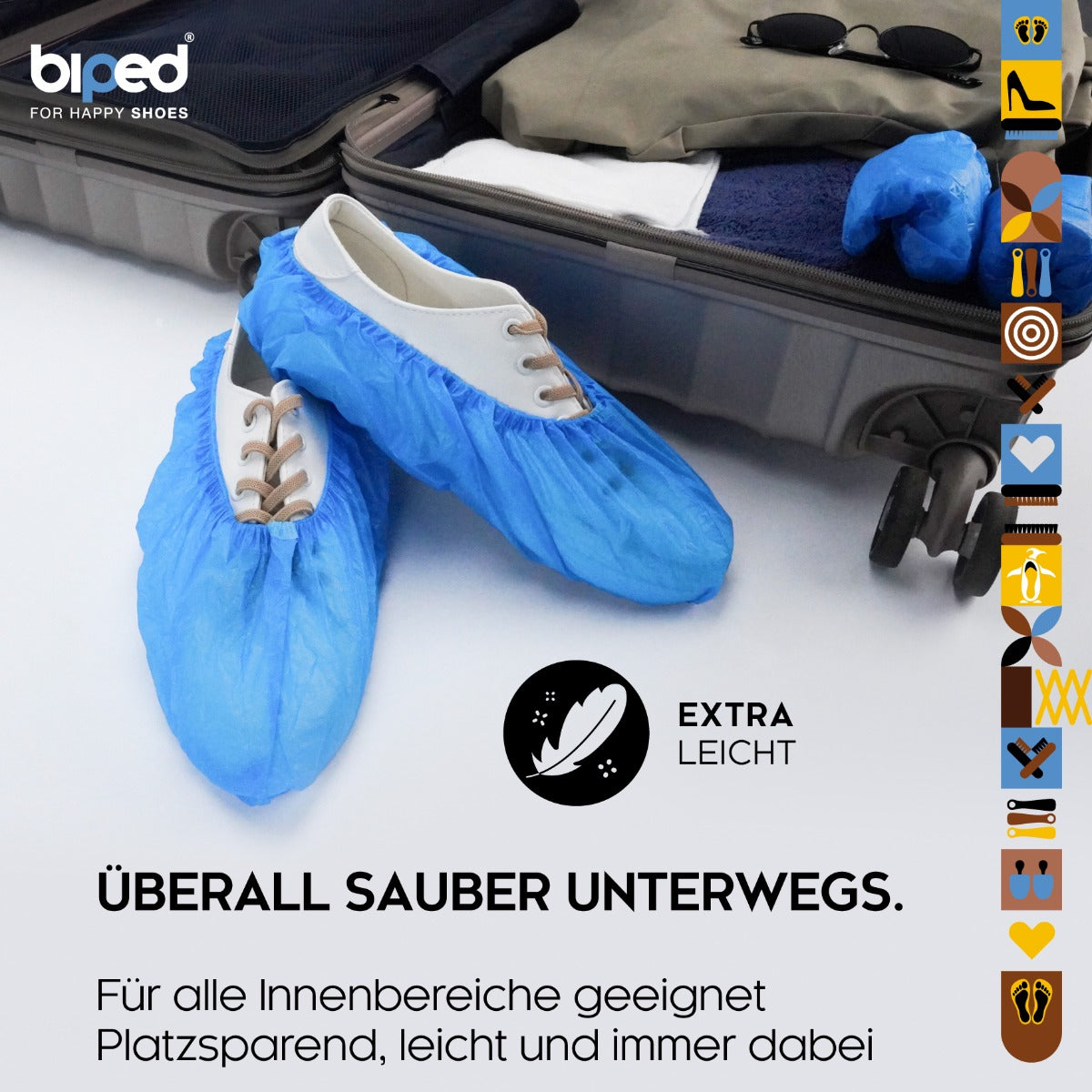 biped Schuhüberzieher Einweg – 100 Stück blau z2935