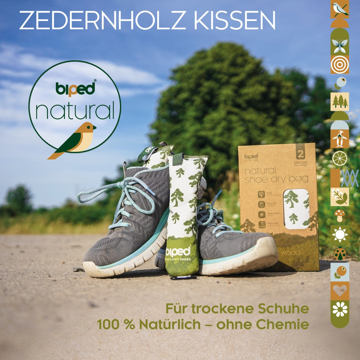 biped natural Schuhkissen aus Zedernholz z2927