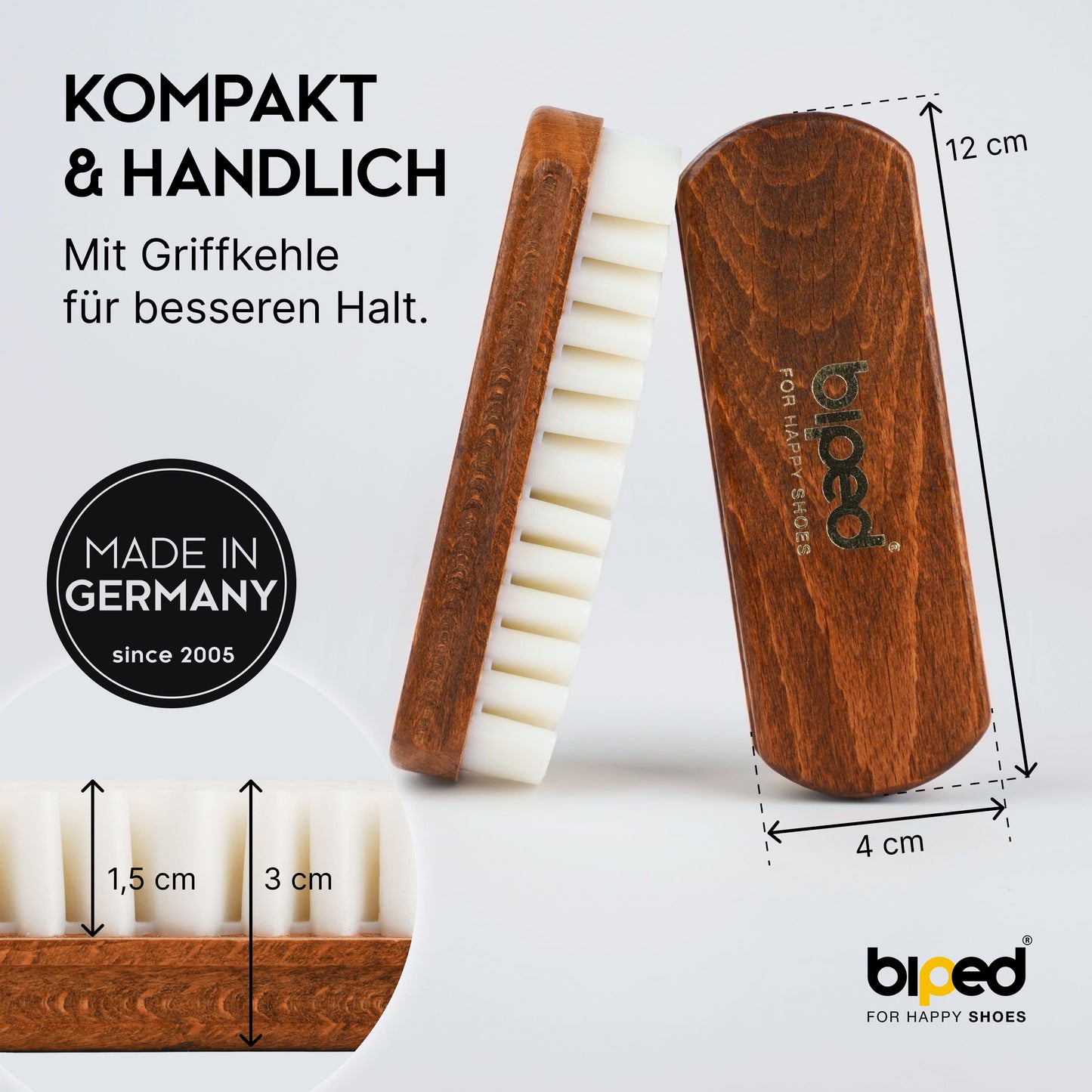 biped Nubukbürste - Holz Kreppbürste - Classic Edition z2445