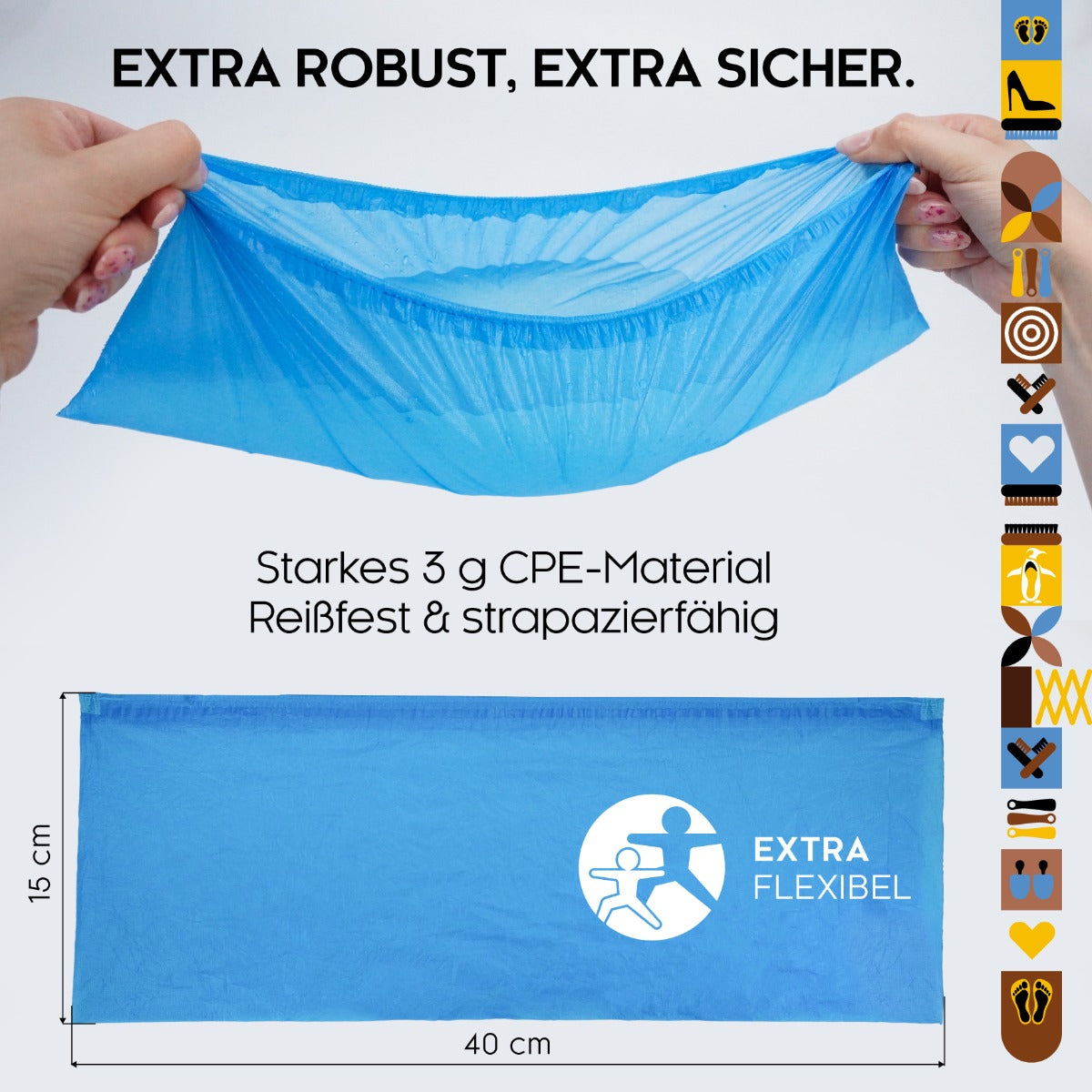 biped Schuhüberzieher Einweg – 100 Stück blau z2935