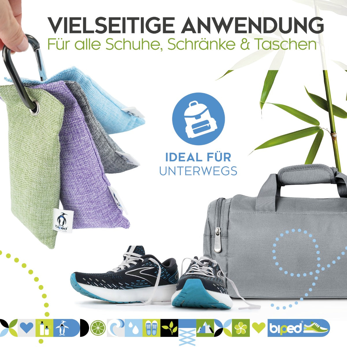 biped FRESH! Schuhkissen mit Bambus Aktivkohle z2811