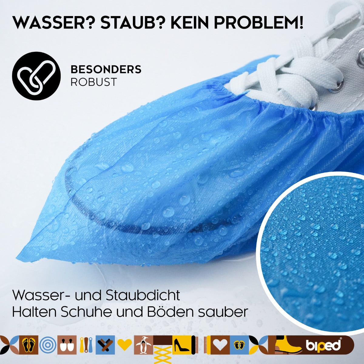 biped Schuhüberzieher Einweg – 100 Stück blau z2935