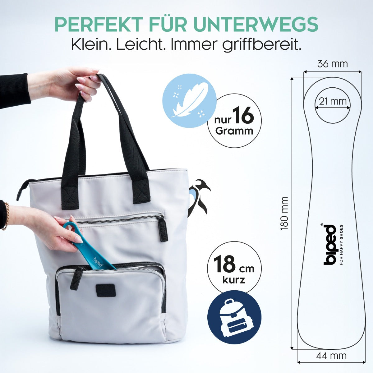 biped Schuhanzieher aus Kunststoff 18 cm z1560