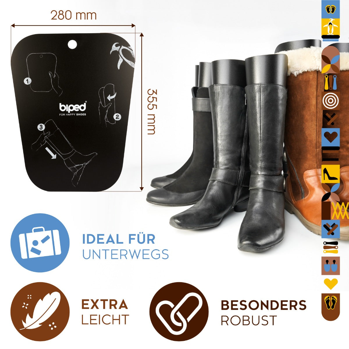 biped 5 Paar Stiefelformer z1180