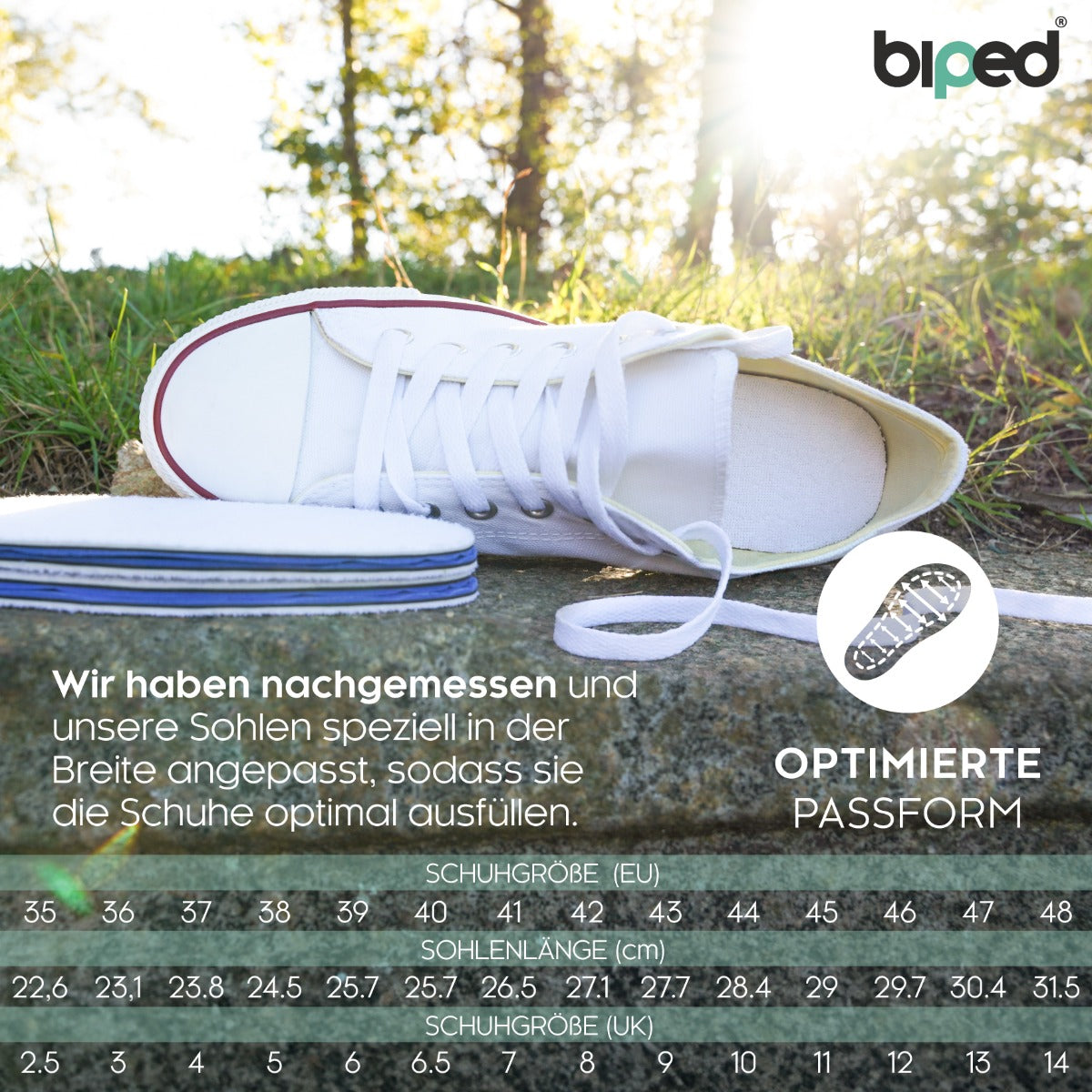 biped 2 Paar Baumwoll-Frotteesohlen mit Aktivkohle z2770