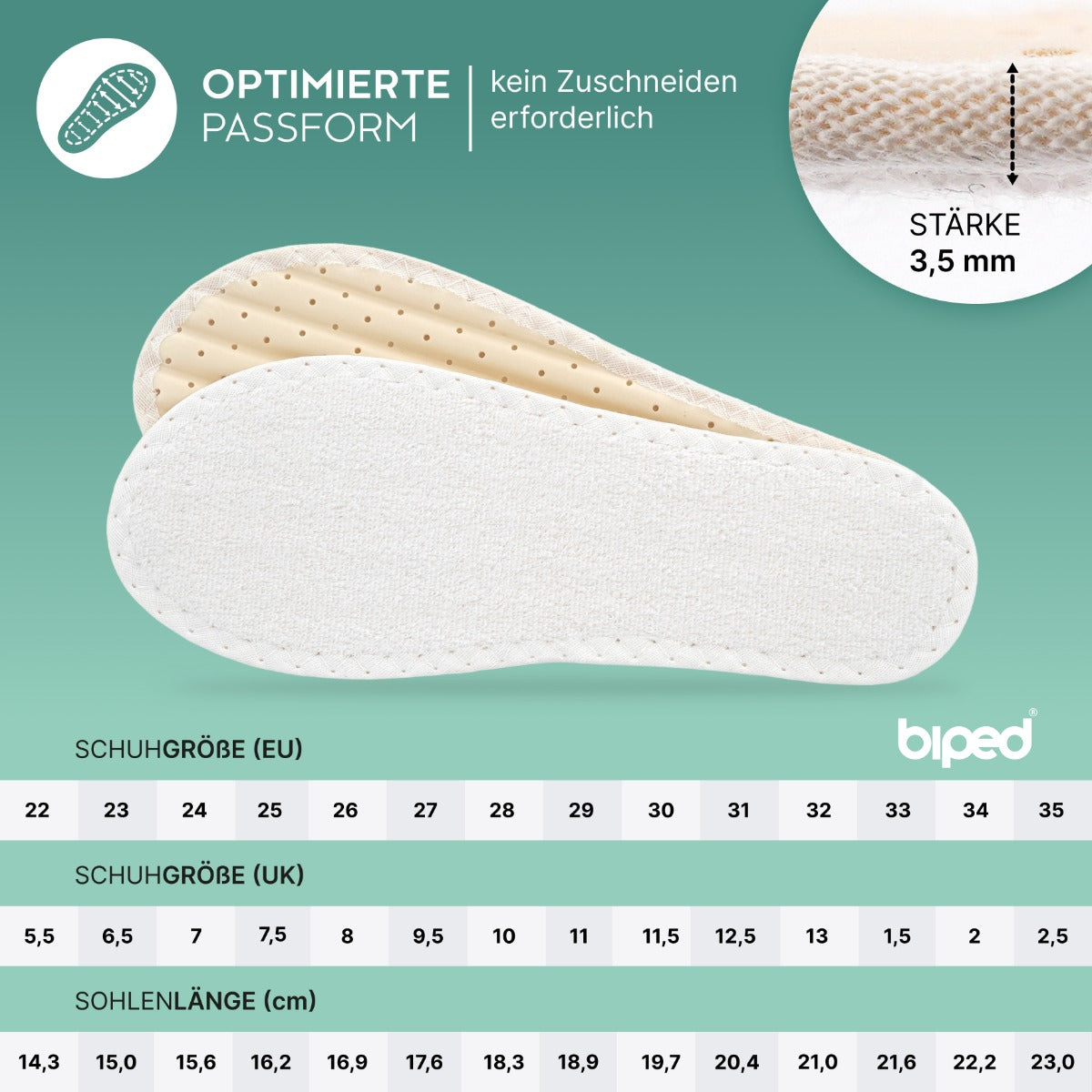 biped 2 Paar Kinder Baumwoll-Frotteesohlen z2789