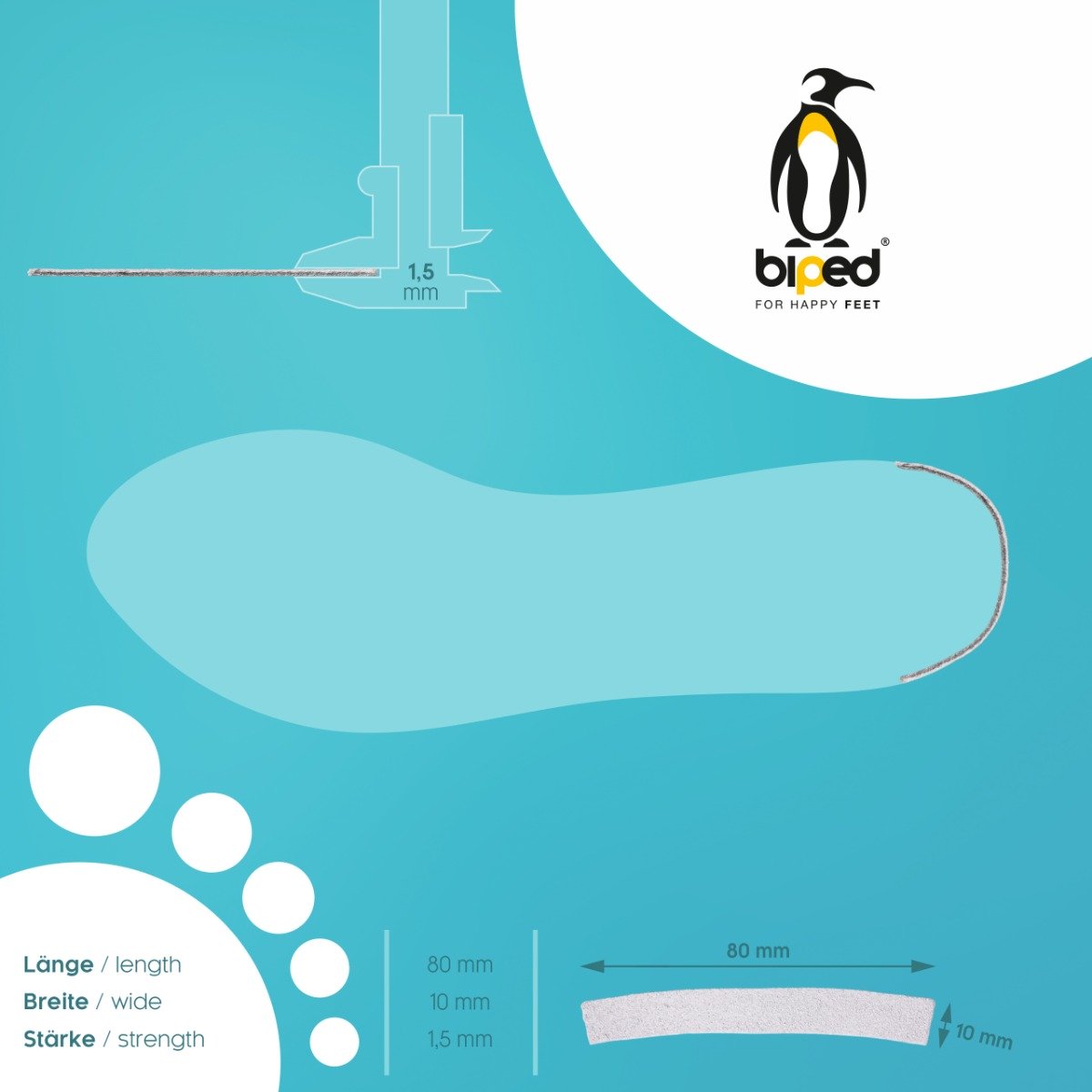 biped HEALTH 2 Paar Slinghalter aus Velours Leder z2920