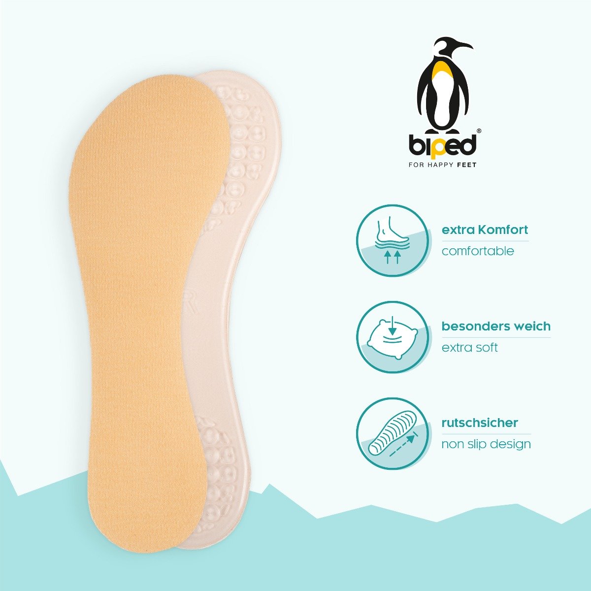biped Gel Einlagen für Pumps und High Heels z1006
