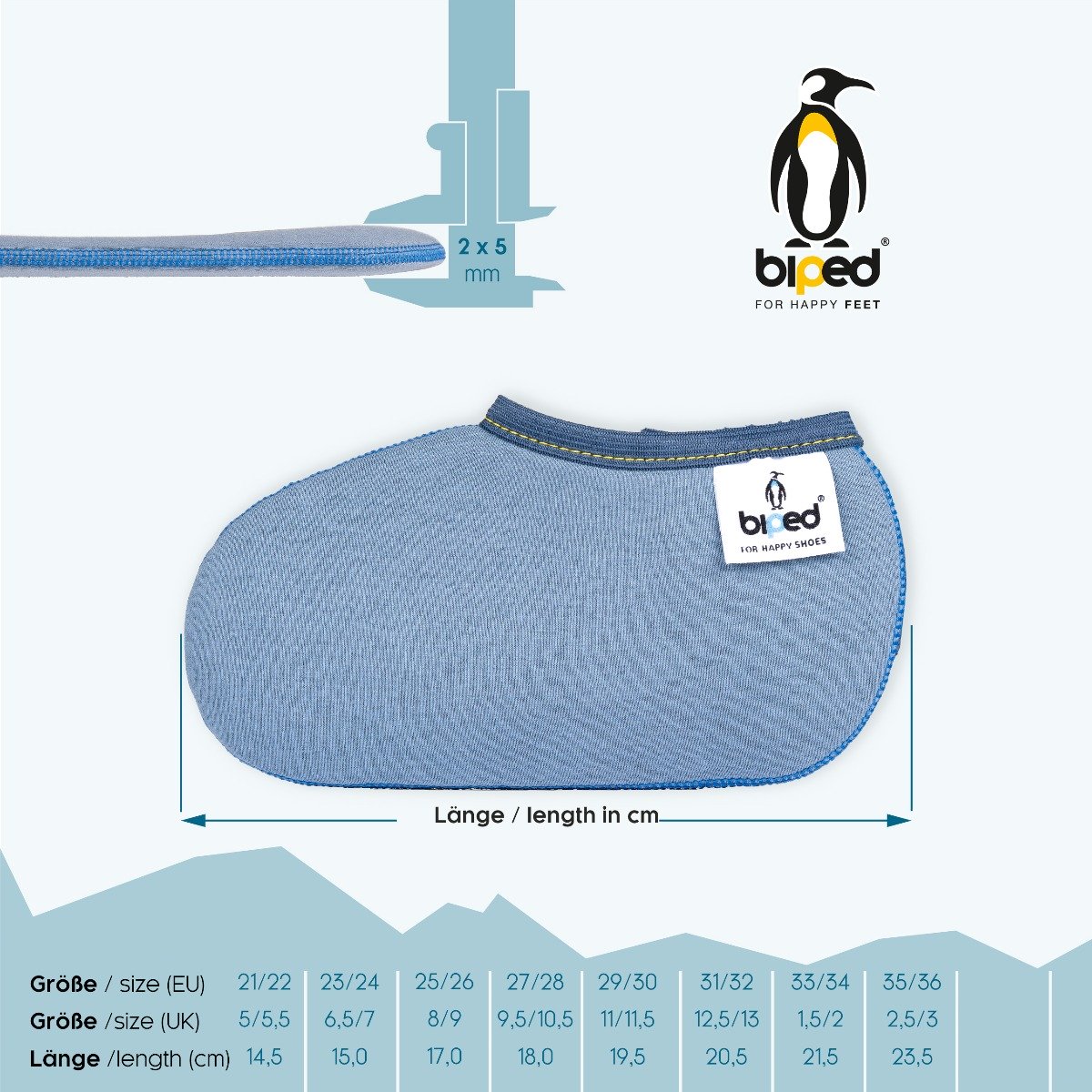 biped Kinder Stiefelsocken ZWERGPINGUIN z2742