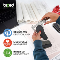 biped minimal sole VIANA - 2 Paar Aktivkohle Einlegesohlen mit Oberseite aus echter Baumwolle - spezielle Form für Barfußschuhe - für Erwachsene und Kinder
