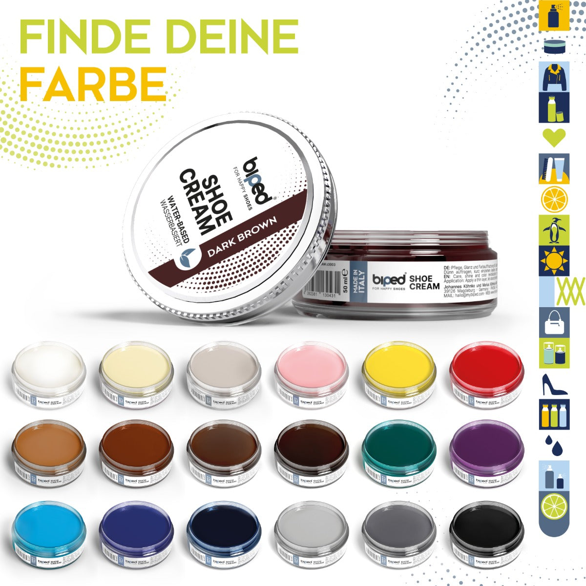 biped SHOE CREAM Lederpflege Schuhcreme 50 ml z3003