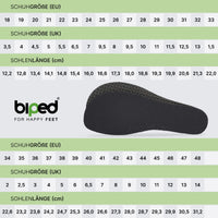 biped minimal sole VIANA - 2 Paar Aktivkohle Einlegesohlen mit Oberseite aus echter Baumwolle - spezielle Form für Barfußschuhe - für Erwachsene und Kinder