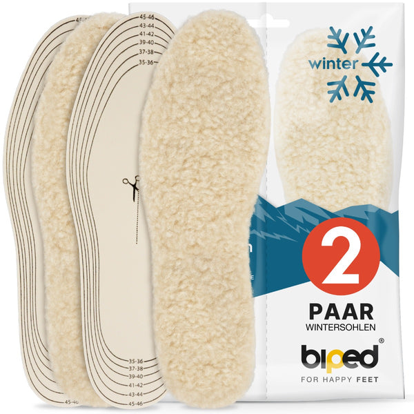 biped 2 Paar extra dicke Lammwollsohlen zum Zuschneiden z2737