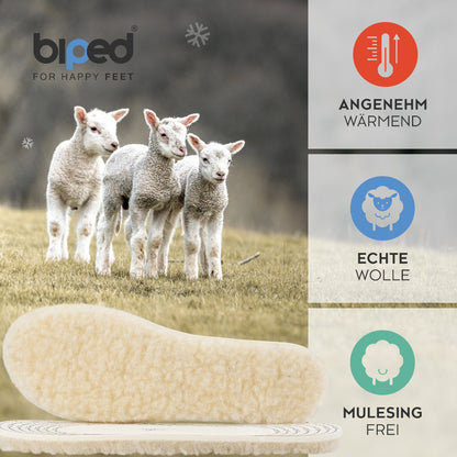 biped 2 Paar Kinder Lammwollsohlen zum Zuschneiden z2738