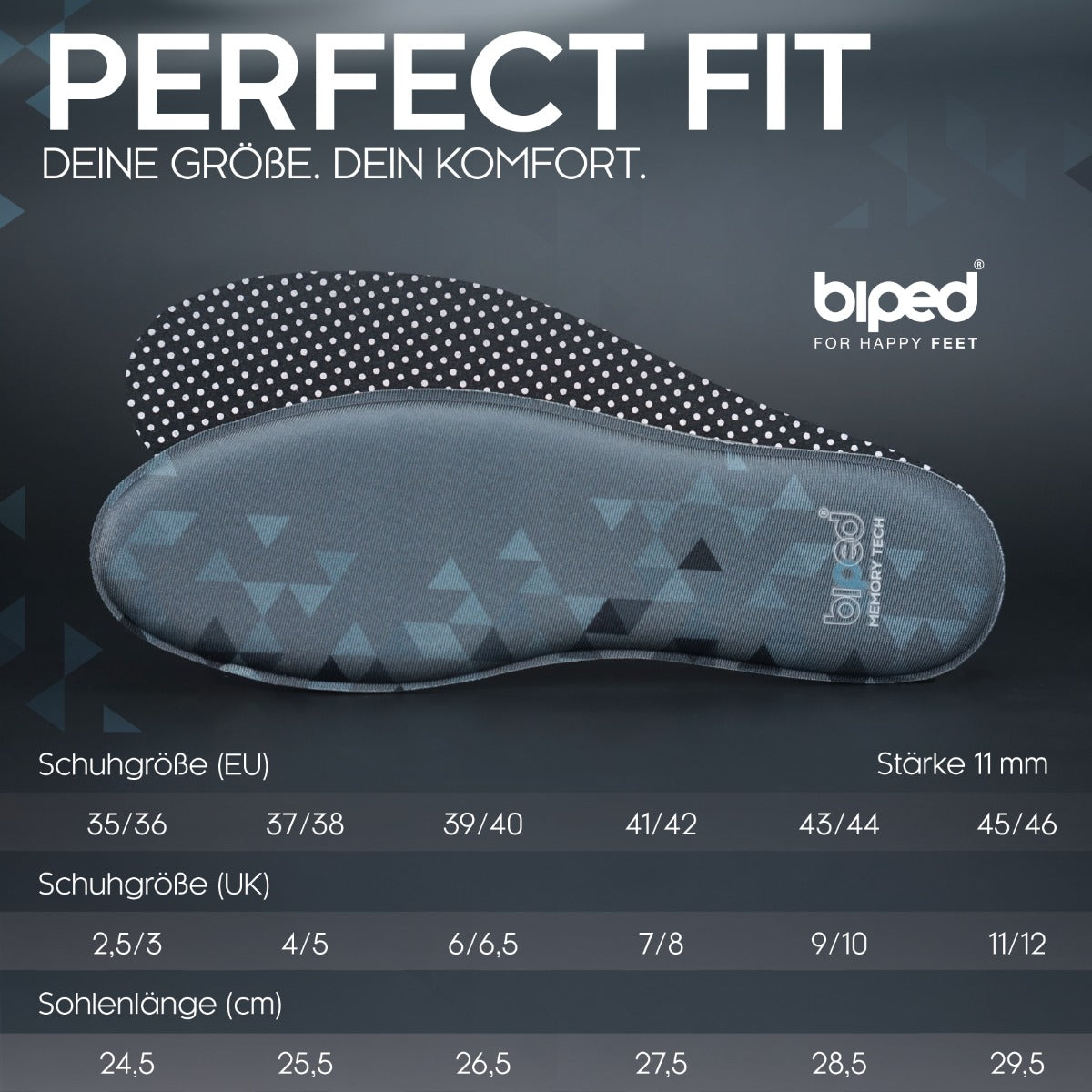 biped MEMORY TECH - Premium Memory Foam Einlegesohlen z2934