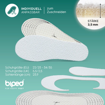 biped 2 Paar Kinder Frotteesohlen zum Zuschneiden z2776