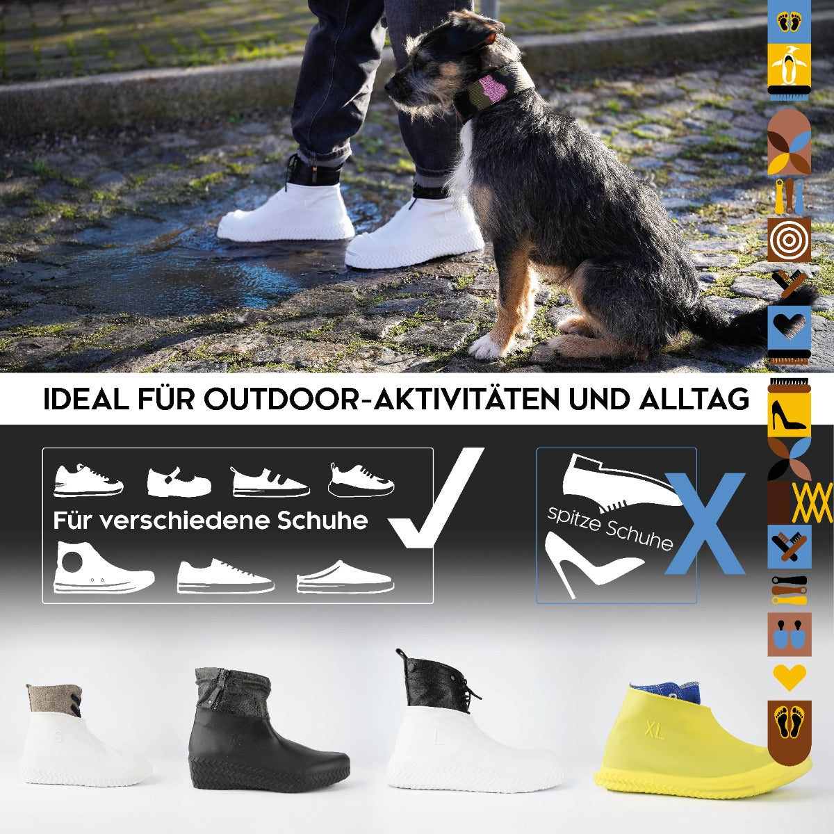 biped 1 Paar Silikon Schuhüberzieher z2924
