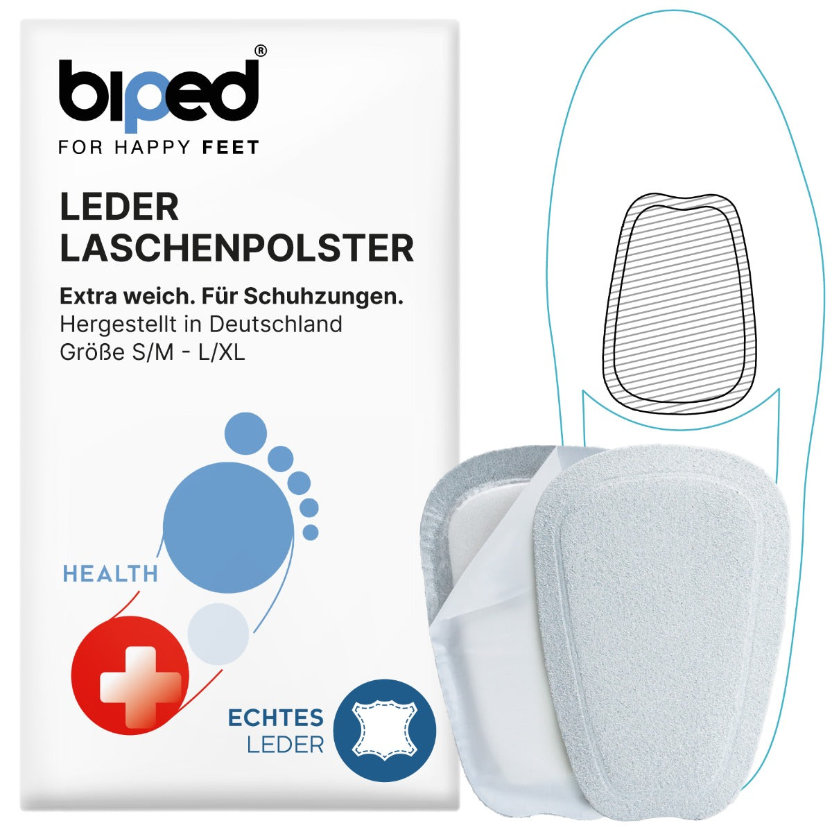 biped Laschenpolster aus Leder z1785