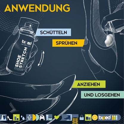 biped SHOE STRETCH Spray - Schuhdehner - Leder Weichmacher 100 ml z3002