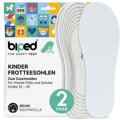 biped 2 Paar Kinder Frotteesohlen zum Zuschneiden z2776