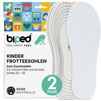 biped 2 Paar Kinder Frotteesohlen zum Zuschneiden z2776