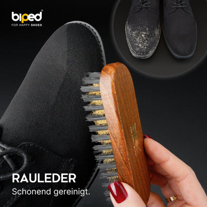 biped Veloursleder Bürste - Holz - Classic Edition z2444