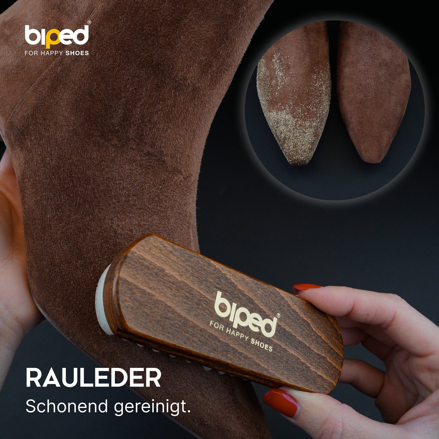 biped Nubukbürste - Holz Kreppbürste - Classic Edition z2445