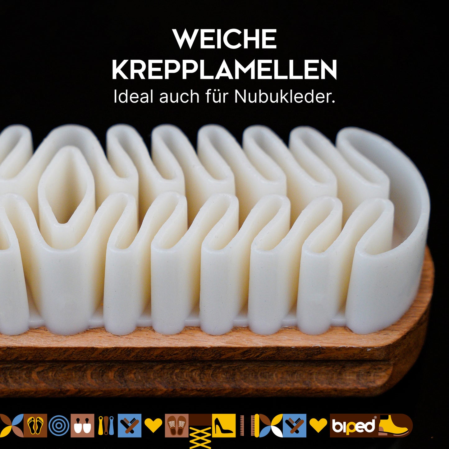 biped Nubukbürste - Holz Kreppbürste - Classic Edition z2445