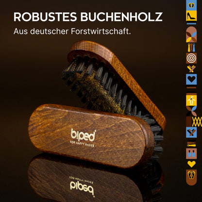 biped Veloursleder Bürste - Holz - Classic Edition z2444