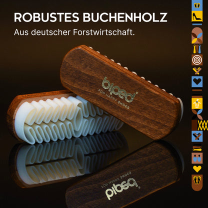 biped Nubukbürste - Holz Kreppbürste - Classic Edition z2445