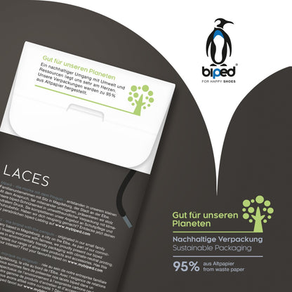 biped LACES 2 Paar runde Schnürsenkel aus Baumwolle 2mm z2900