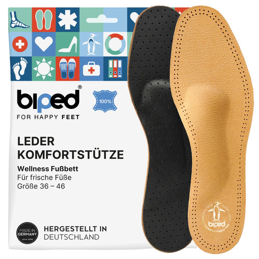 biped Leder Einlegesohlen mit Fußgewölbestütze z1784