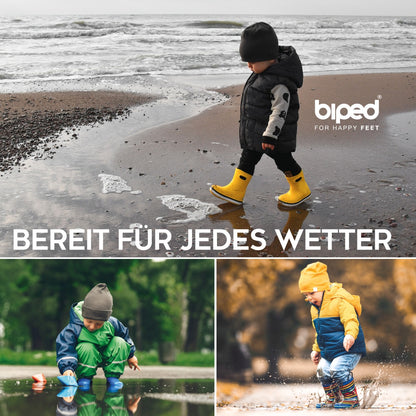 biped Kinder Stiefelsocken ZWERGPINGUIN – aus echter Baumwolle – Futter für Gummistiefel z2742