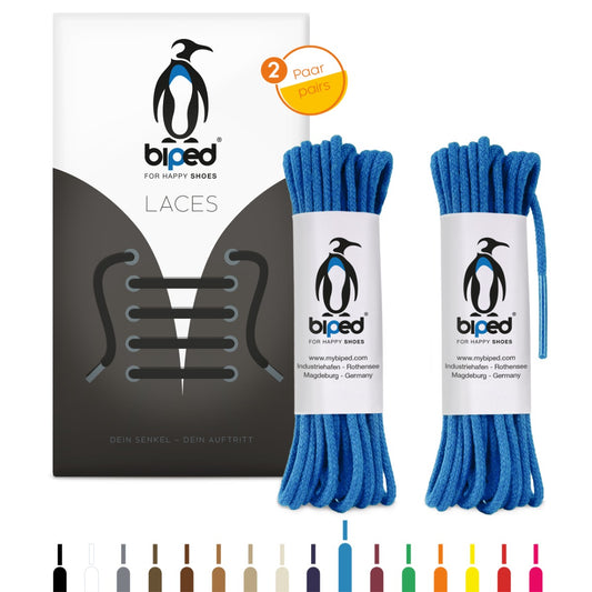 biped LACES 2 Paar runde Schnürsenkel aus Baumwolle 2mm z2900