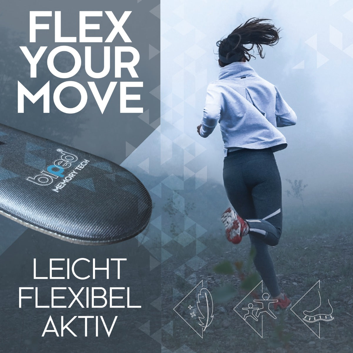 biped MEMORY TECH - Premium Memory Foam Einlegesohlen z2934