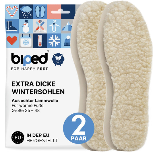 biped 2 Paar extra dicke Lammwoll Sohlen z1015