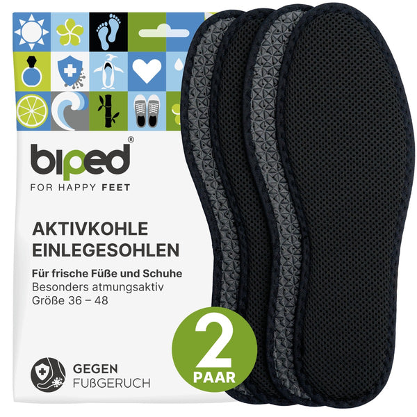 biped 2 Paar Aktivkohle Sohlen z1017