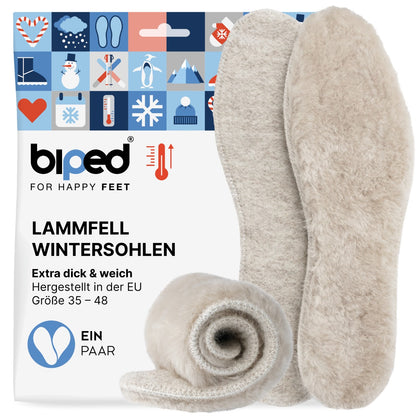 biped Premium Lammfellsohlen mit Filz Unterseite z1022