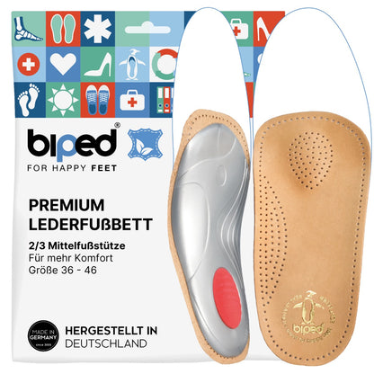 biped Premium Leder Mini Fußbett 2/3 Mittelfußstütze z2225
