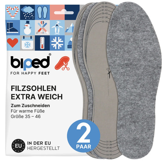 biped 2 Paar Filzsohlen zum Zuschneiden z2739
