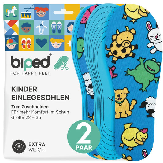 biped 2 Paar Kindersohlen - Weiche Schuheinlagen zum Zuschneiden z2751