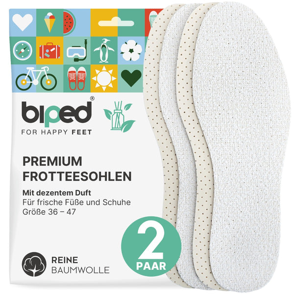 biped 2 Paar Frottee-Einlegesohlen mit dezentem Duft z2774