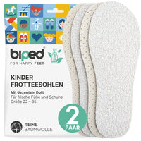 biped 2 Paar Kinder Frottee Einlegesohlen mit dezent frischem Duft z2775