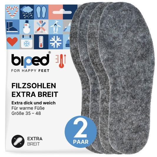biped 2 Paar extra breite Filzsohlen z2787