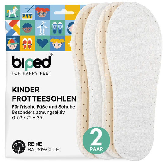 biped 2 Paar Kinder Baumwoll-Frotteesohlen z2789