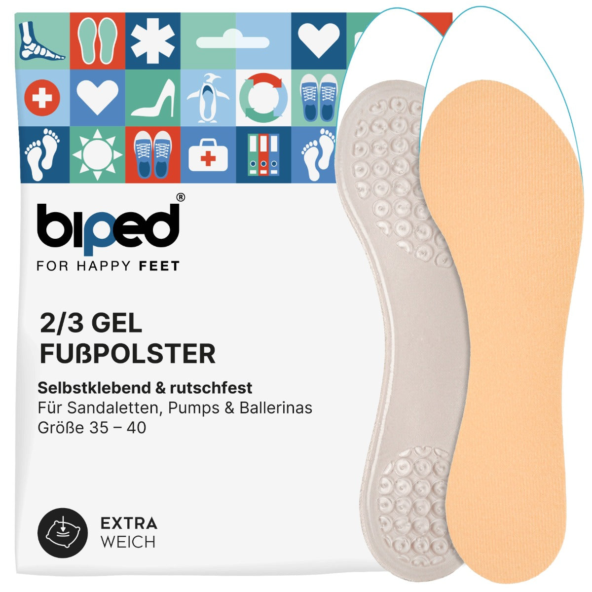 biped Gel Einlagen für Pumps und High Heels z1006