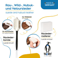 biped Schuhputzset 8-teilig - Schuhbürsten für Glattleder und Wildleder z2463